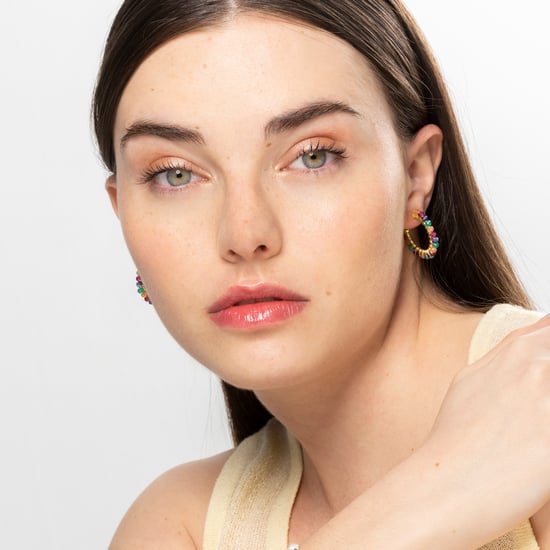Luxenter Multicolour Kristall Ohrringe aus 18K Gelbgold - Aiel - Image 2