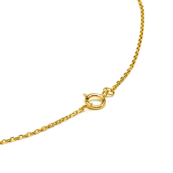 Luxenter Halskette aus 925er Sterlingsilber mit mehrfarbigen Zirkonias in 18K Gelbgold - Alphabet - Image 5