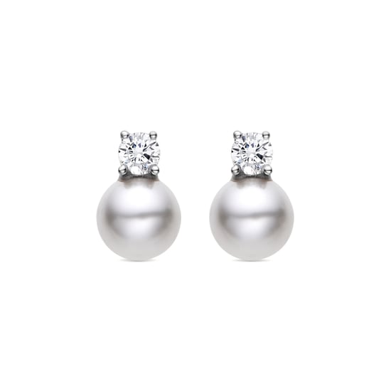 Luxenter 925 Sterling Silber Ohrringe mit rhodinierter weißer Perle - Sikon - Image 1