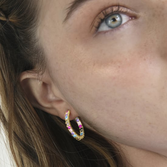Luxenter Sterling Silber 925 Ohrringe mit Multicolour Zirkonia in 18K Gelbgold - Azarlo - Image 4