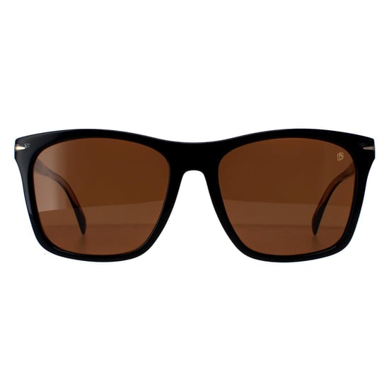 David Beckham Rectangle Herren Schwarz Braun DB1054/F/S - Image 1
