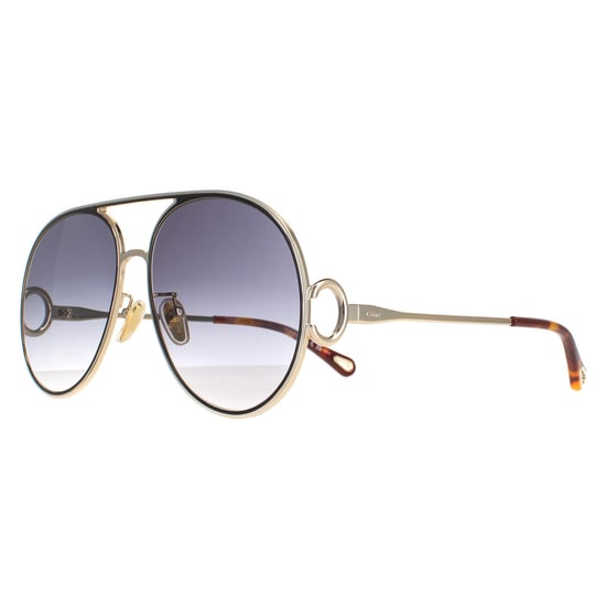 Chloe Aviator Damen Gold Schwarz Grau Gradient CH0145S - Image 2