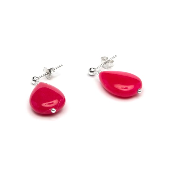 Luxenter Ohrringe, 925 Sterling Silber Kenitna und rosa Achat rhodiniert - Image 5
