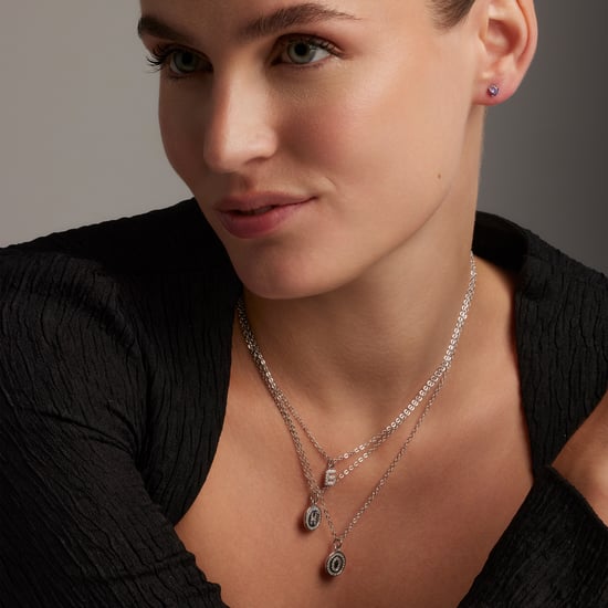 Luxenter Ohrringe, 925er Sterlingsilber und 18K vergoldete Amethyst-Zirkonia-Ohrringe - Image 2