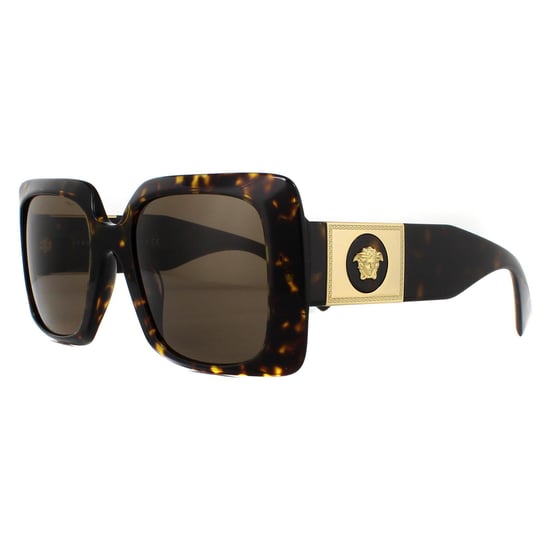 Versace Square Womens Havanna Dunkelbraun Sonnenbrille - Image 2