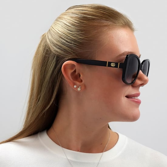 Gucci Butterfly Damen Schwarz Grau Gradient Sonnenbrille - Image 5