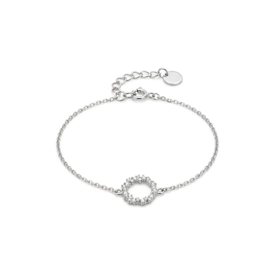 Luxenter Armreif, 925 Sterling Silber Thilak und glänzender Zirkonia mit rhodinierter Oberfläche - Image 1