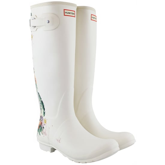 Hunter Hohe Botanische Rücken Damen Weiße Gummistiefel - Image 2