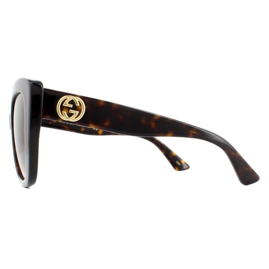Gucci Cat Eye Sonnenbrille für Damen in Havanna Braun mit Farbverlauf - Image 3