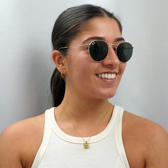 Lunettes De Soleil Ray-Ban Rond En Métal 3447 001 Or Vert 50mm - Image 5