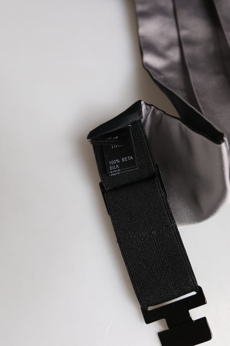 Dolce & Gabbana Grauer Herren-Taillengürtel 100% Seiden-Cummerbund - Image 2