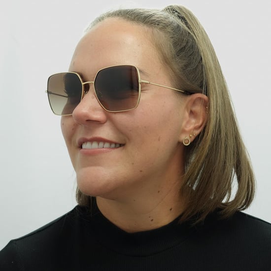 Dolce & Gabbana Square Womens Gold Dunkelbraun Gradient Sonnenbrille - Image 6