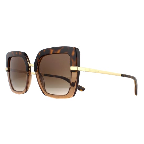 Dolce & Gabbana Sonnenbrille DG4373 325613 Top Havanna auf Transparent Braun Braun Gradient - Image 2