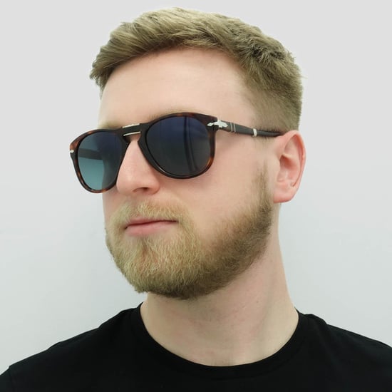 Persol Aviator Herren Braune Havana Blau Gradient Polarisierte Sonnenbrille - Image 6