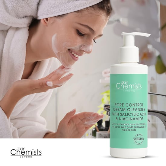 skinChemists Pore Control Cream Cleanser mit Salicylsäure und Niacinamid 200ml - Image 5