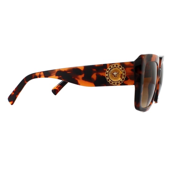 Versace Square Womens Havanna Braun Gradient Sonnenbrille - Image 4