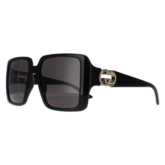 Gucci Square Womens Schwarz mit Gold Grau GG1692S - Image 2