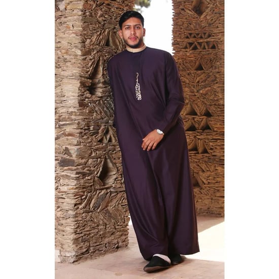 Lila Thobe für Herren, arabische saudi-arabische emiratische islamische Kleidung, Jubba-Robe - Image 2