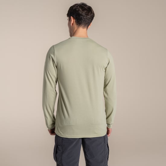 Craghoppers - "Abel" T-Shirt für Herren Langärmlig (Lorbeer-Grün) - Image 3
