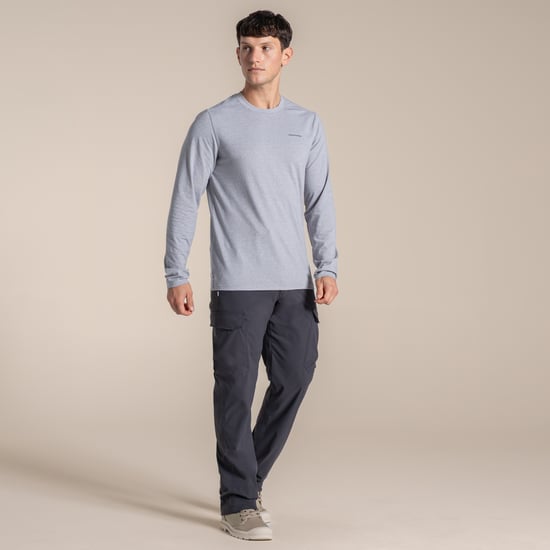 Craghoppers - "Abel" T-Shirt für Herren Langärmlig (Hellgrau Meliert) - Image 1