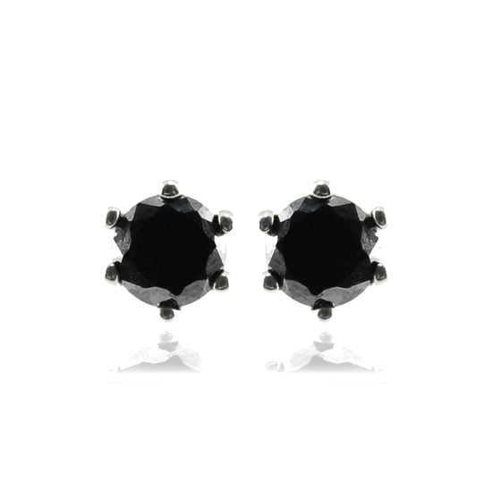 Luxenter Ohrringe, 925er Sterlingsilber und rhodinierte Onyx-Zirkonia-Ohrringe - Image 1