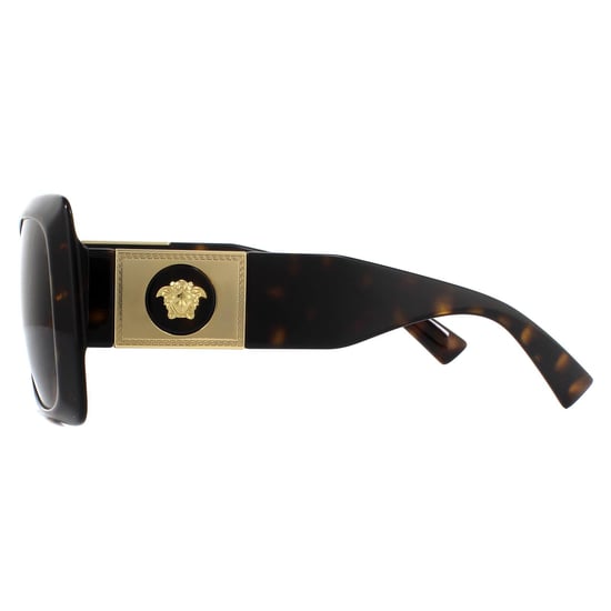 Versace Square Womens Havanna Dunkelbraun Sonnenbrille - Image 3