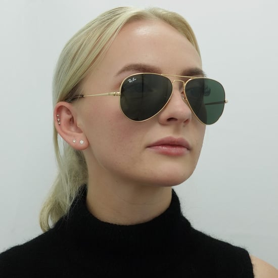 Ray-Ban Sonnenbrille Aviator Metall II RB3689 914731 Gold Grün - Image 6