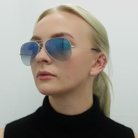 Ray-Ban Sonnenbrille Aviator 3025 003/3F Silber Hellblau Gradient 58mm - Image 5