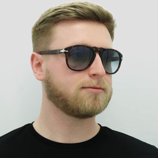 Persol Aviator Mens Dark Havana Light Blue Gradient Sonnenbrillen - Image 5