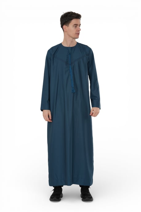 Herren Ramadan Eid Blaue marokkanische Jubba Robe Djellaba Thobe – TT-008 - Image 2