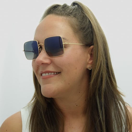 Ray-Ban Square RB1971 914778 polished gold blue grey gradient polarized sunglasses - Image 6
