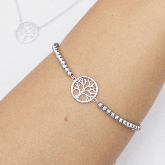 Luxenter-Armband, 925er Sterlingsilber und rhodinierter glänzender Zirkonia, Baum des Lebens - Image 4