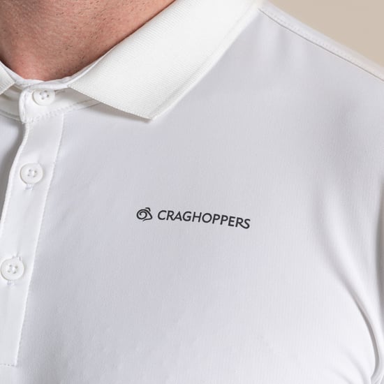 Craghoppers - "Bramshaw Golf" Poloshirt für Herren, Nosilife, Langärmlig (Weiß) - Image 4