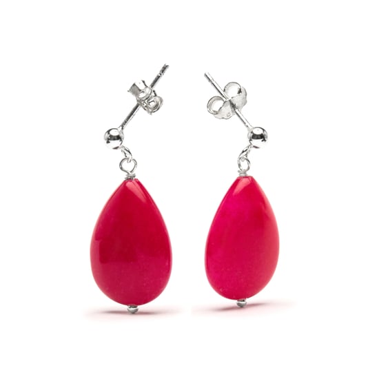 Luxenter Ohrringe, 925 Sterling Silber Kenitna und rosa Achat rhodiniert - Image 3