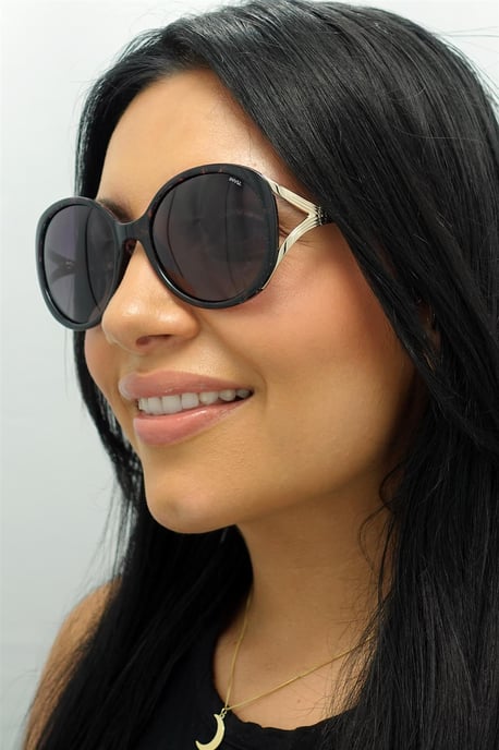 INVU Round Womens Dark Tortoise Lila Demi Gold Lila Polarized B2117 - Image 5
