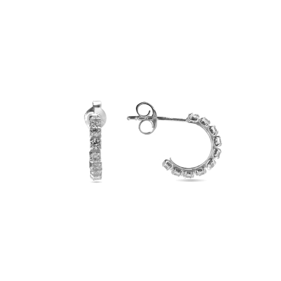 Luxenter Sterling Silber 925 Ohrringe mit rhodiniertem Brillant Zirkonia - Essential - Image 1