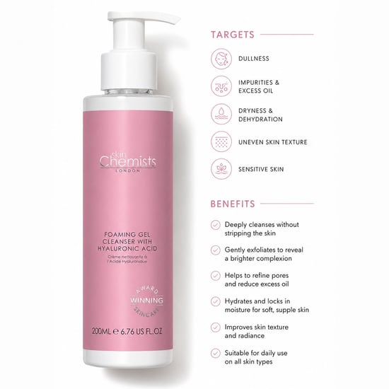 skinChemists Anti-Aging Schaum-Gel-Reinigungsgel mit Hyaluronsäure, 200 ml - Image 5