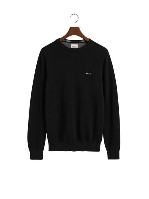 Gant Cotton Pique C-Neck Strickpullover - Image 1