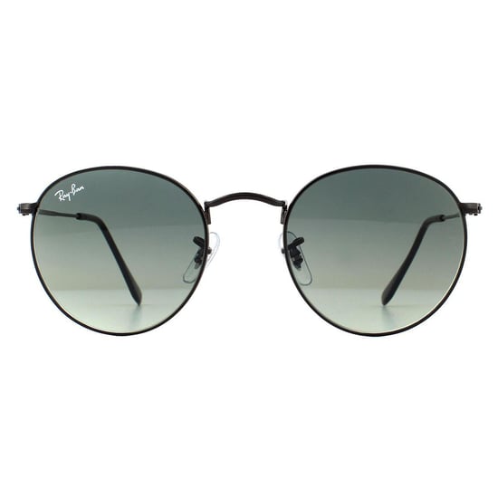 Ray-Ban Sonnenbrille Runde flache Gläser 3447N 002/71 Schwarz Grau Gradient 50mm - Image 1