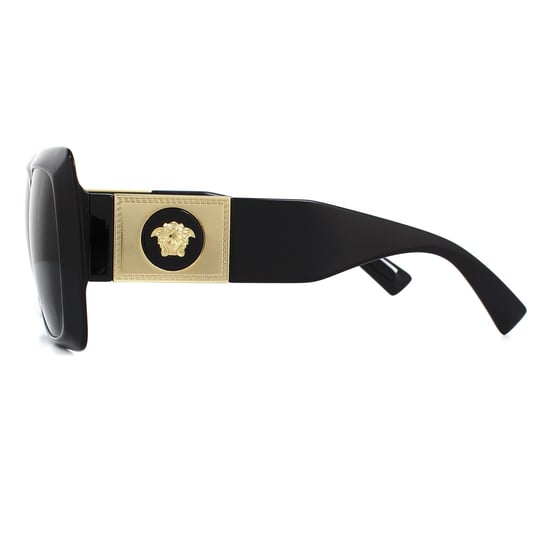 Versace Quadrat Damen Sonnenbrille Schwarz Dunkelgrau - Image 3