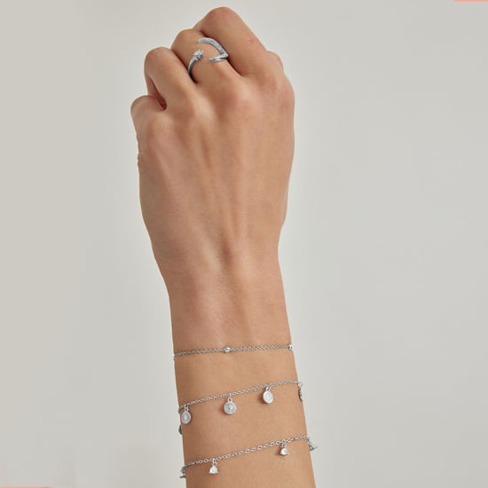 Luxenter Rhodium plattierter Brillant Zirkonia Armband - Kisain - Image 2