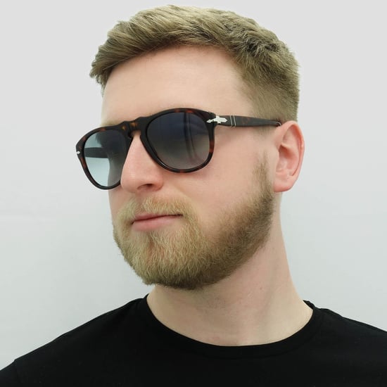 Persol Aviator Mens Dark Havana Light Blue Gradient Sonnenbrillen - Image 6