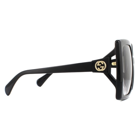 Lunettes De Soleil Gucci GG0876S 001 Dégradé Gris Noir - Image 4
