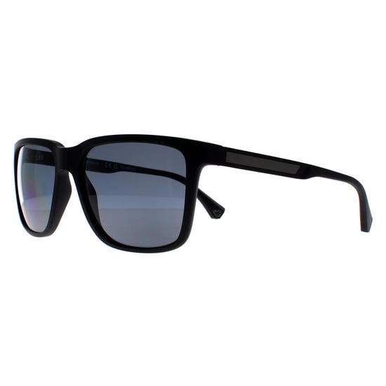 Emporio Armani Rechteckige Herren Gummi Schwarz Grau Polarisiert EA4047 - Image 2