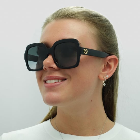 Gucci Square Womens Schwarz Grau Gradient Sonnenbrille GG0036SN - Image 6