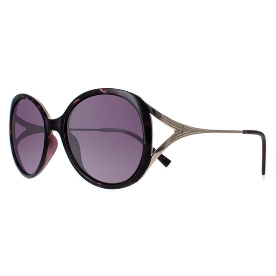 INVU Round Womens Dark Tortoise Lila Demi Gold Lila Polarized B2117 - Image 2