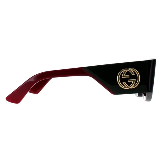 Gucci Rectangle Womens Havanna mit Grün und Rot Grün GG1664S - Image 4