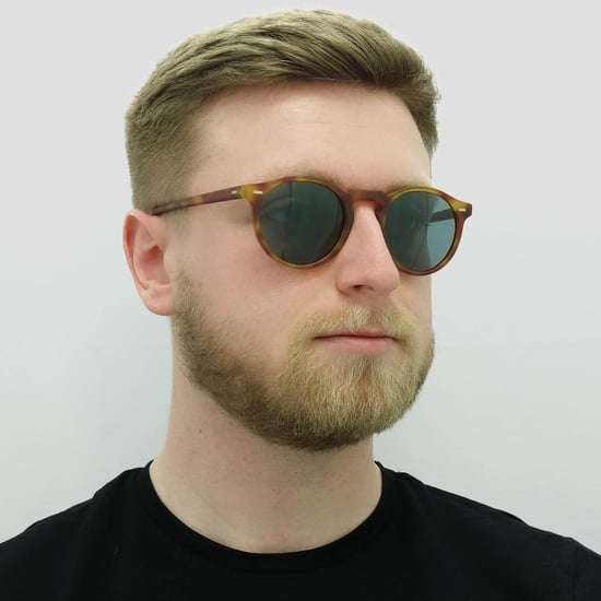 Oliver Peoples Runde Herren Semi Matt Havanna Indigo Photochromic Sonnenbrille - Image 5