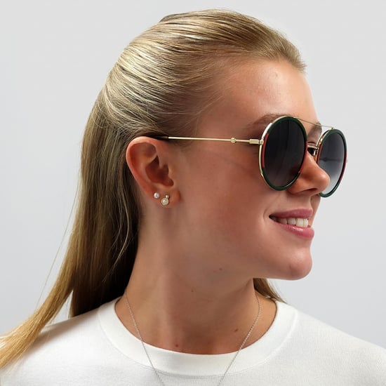 Gucci Sonnenbrille GG0061S 003 Gold Grün und Rot Grün Gradient - Image 5