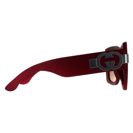 Gucci Square Womens Rot mit Silber Grau mit Light Silver Mirror GG1688S - Image 4